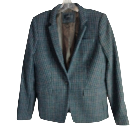 J. Crew - Classic One Button Wool Blazer - Size 10 - Picture 1 of 8